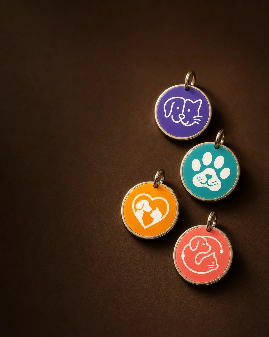 Cuatro diseños de placas Pet Orbit